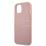 Guess iPhone 13 Kuori Hot Stamp Metal Logo Pinkki