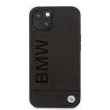 BMW iPhone 13 Kuori Hot Stamp Metal Logo Musta