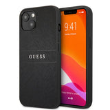 Guess iPhone 13 Kuori Hot Stamp Metal Logo Musta