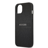 Guess iPhone 13 Kuori Hot Stamp Metal Logo Musta