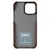 Krusell iPhone 13 Kuori Nahka CardCover Konjakinruskea