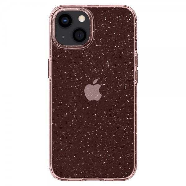 Spigen iPhone 13 -kuori Liquid Crystal Glitter Rose Quartz