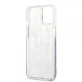 Guess iPhone 13 Kuoret Liquid Glitter Flower Pattern Violetti