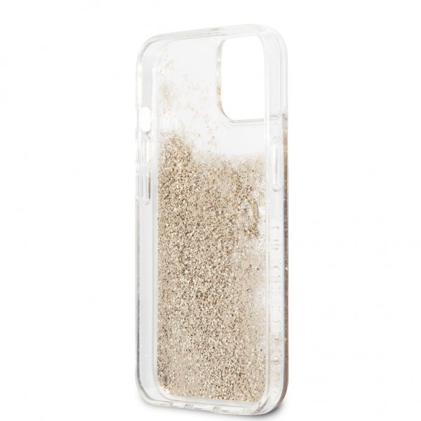 Guess iPhone 13 Kuori Liquid Glitter Kulta