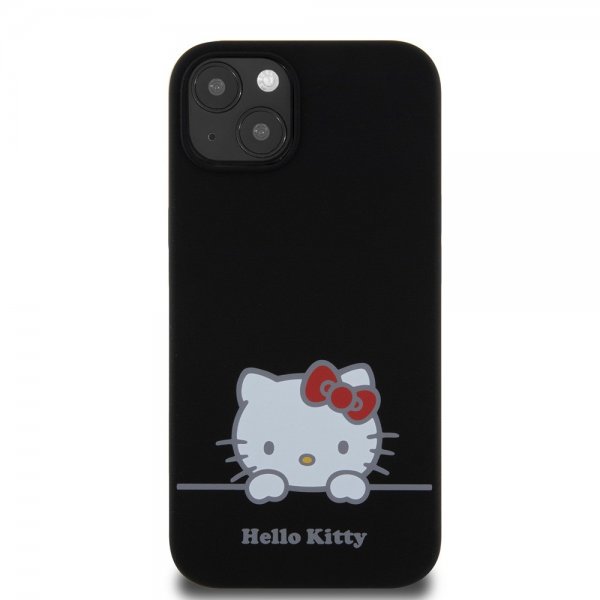 Hello Kitty iPhone 13 Liquid Silicone -suojakuori, musta
