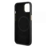 Guess iPhone 13 Kuori Metal Plate Logo MagSafe Musta