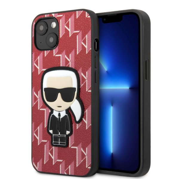 Karl Lagerfeld iPhone 13 -kuori Monogram Iconic Patch Punainen