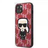Karl Lagerfeld iPhone 13 -kuori Monogram Iconic Patch Punainen