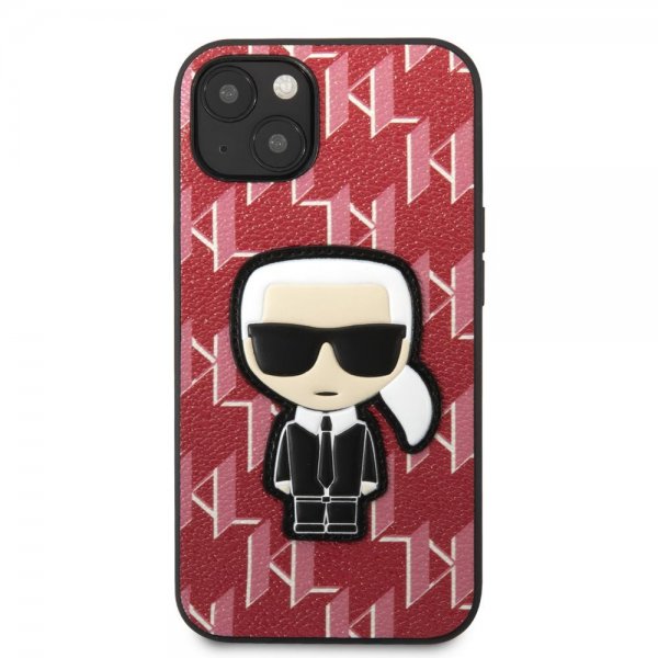 Karl Lagerfeld iPhone 13 -kuori Monogram Iconic Patch Punainen