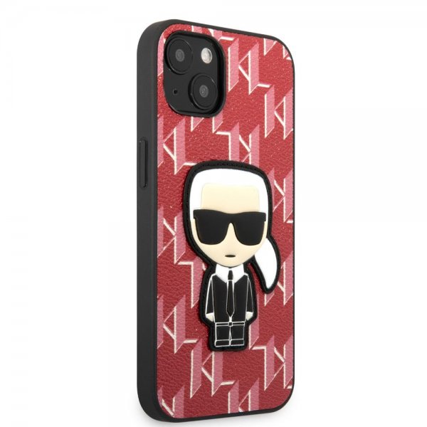Karl Lagerfeld iPhone 13 -kuori Monogram Iconic Patch Punainen