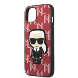 Karl Lagerfeld iPhone 13 -kuori Monogram Iconic Patch Punainen