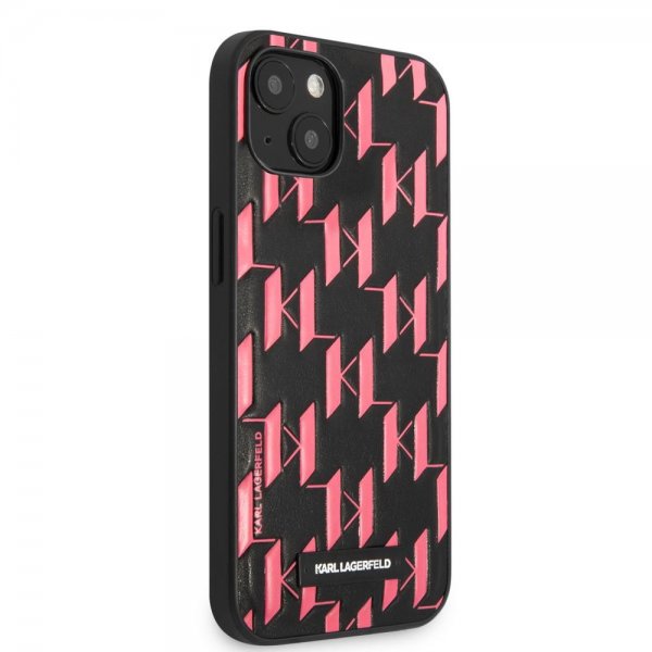 Karl Lagerfeld iPhone 13 Kuori Monogram Pattern Rosa