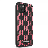 Karl Lagerfeld iPhone 13 Kuori Monogram Pattern Rosa