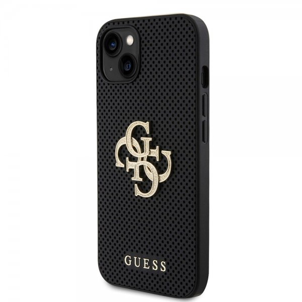 Guess iPhone 13 Kuori Perforated Glitter Musta