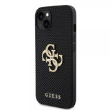 Guess iPhone 13 Kuori Perforated Glitter Musta