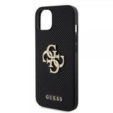 Guess iPhone 13 Kuori Perforated Glitter Musta