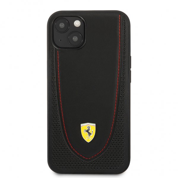 Ferrari iPhone 13 -kuori, rei'itetty, musta