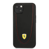 Ferrari iPhone 13 -kuori, rei'itetty, musta