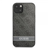 Guess iPhone 13 Kuoret Printed Stripe Bottom Harmaa