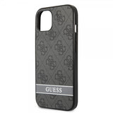 Guess iPhone 13 Kuoret Printed Stripe Bottom Harmaa