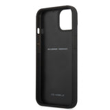 Ferrari iPhone 13 Kuori Aito Hiilikuitu Metalli Logo Musta