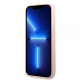 Guess iPhone 13 Kuoret Saffiano Metal Triangle Pinkki