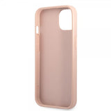 Guess iPhone 13 Kuoret Saffiano Metal Triangle Pinkki