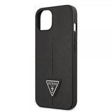 Guess iPhone 13 Suojakuori Saffiano Metal Triangle Musta