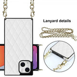 iPhone 13 Suojakuori Square hihnalla Valkoinen