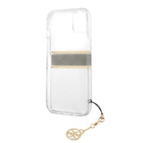 Guess iPhone 13 Kuori Stripe Charm Ruskea