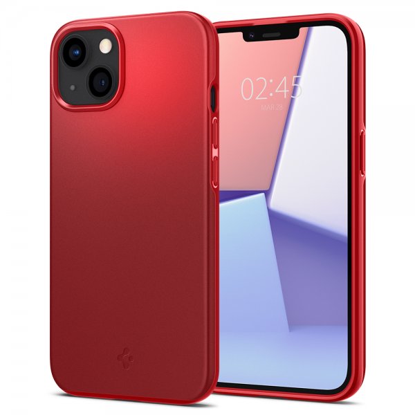 Spigen iPhone 13 Kuori Thin Fit Punainen