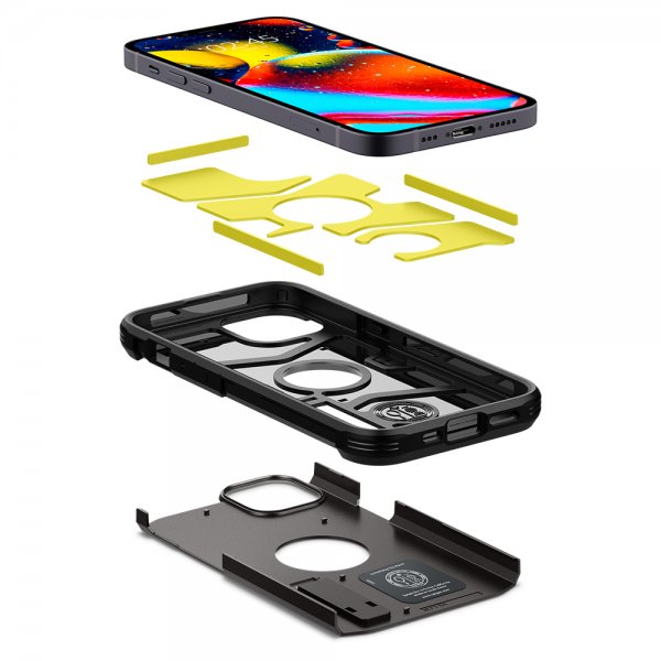 Spigen iPhone 13 -kuoret, Tough Armor Gunmetal