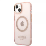 Guess iPhone 13 Kuori Translucent MagSafe Ruusu