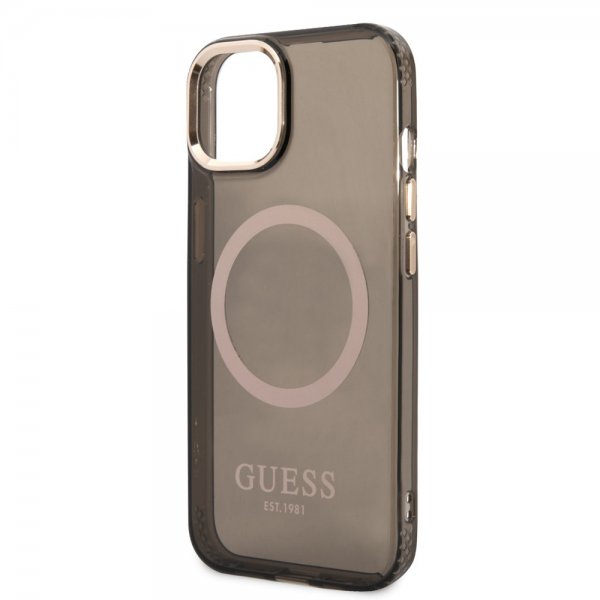 Guess iPhone 13 Kuori Translucent MagSafe Musta