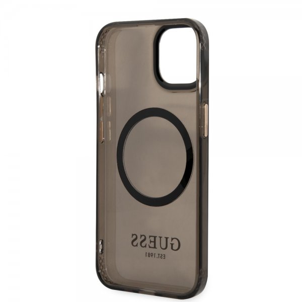 Guess iPhone 13 Kuori Translucent MagSafe Musta