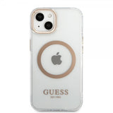 Guess iPhone 13 Kuori Läpinäkyvä MagSafe Kulta Läpinäkyvä