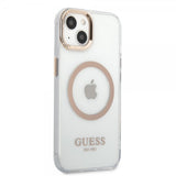 Guess iPhone 13 Kuori Läpinäkyvä MagSafe Kulta Läpinäkyvä