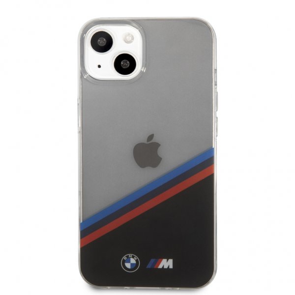BMW iPhone 13 Kuori Tricolor Stripe Läpinäkyvä Musta