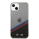 BMW iPhone 13 Kuori Tricolor Stripe Läpinäkyvä Musta