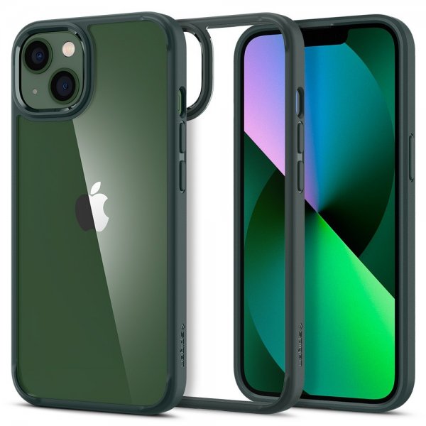 Spigen iPhone 13 -kuori Ultra Hybrid Midnight Green