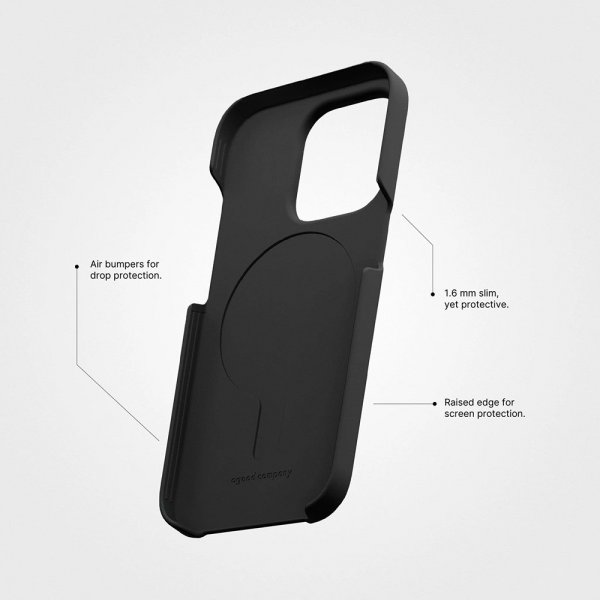 agood company iPhone 13 Kuori Kasvipohjainen Charcoal Black