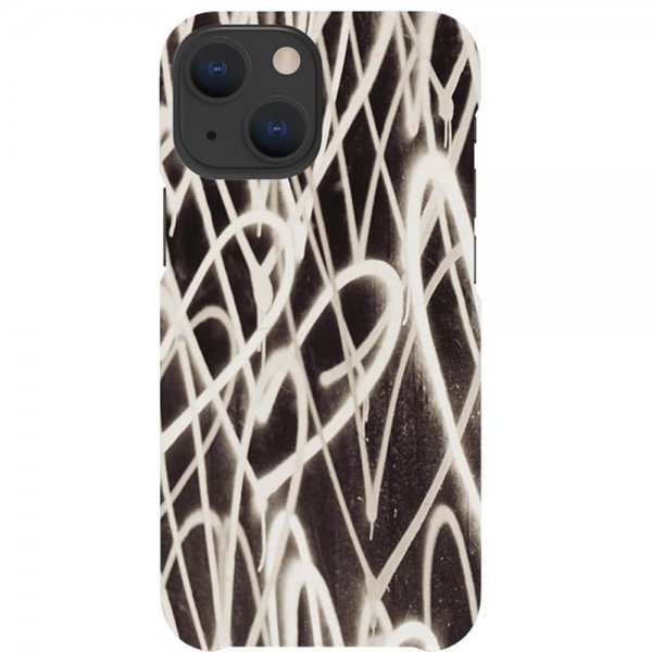 agood company iPhone 13 Kuori Kasvipohjainen Graffiti Heart Musta Valkoinen