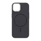 iPhone 13/iPhone 14 Kuori Hiilikuitukuvioitu MagSafe Musta