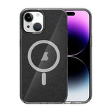 iPhone 13/iPhone 14 Kuori Glitter MagSafe Musta
