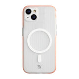 Rvelon iPhone 13/iPhone 14 Kuori Aaltokuvioitu MagSafe Oranssi