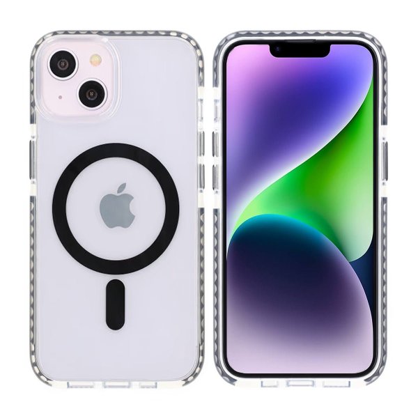 iPhone 13/iPhone 14 Kuori Iskunkestävä MagSafe Musta