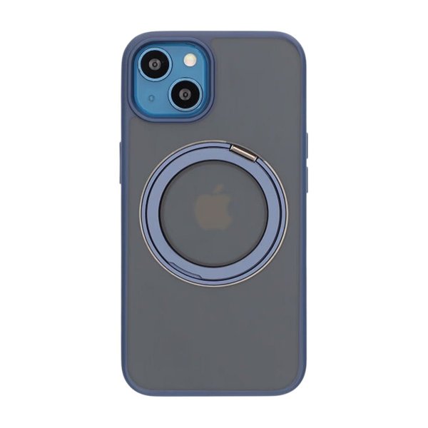 iPhone 13/iPhone 14 Kotelo Kierrettävä MagSafe-jalusta Sininen