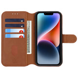 Rvelon iPhone 13/iPhone 14 Kotelo Magneettinen Irrotettava Kuori Ruskea