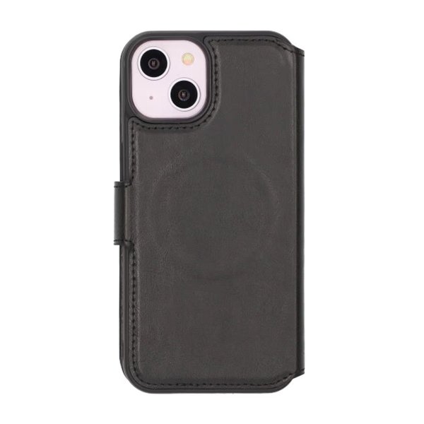 Rvelon iPhone 13/iPhone 14 Kotelo 4 korttipaikkaa MagSafe Musta