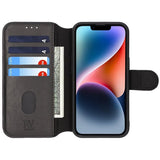 Rvelon iPhone 13/iPhone 14 Kotelo 4 korttipaikkaa MagSafe Musta
